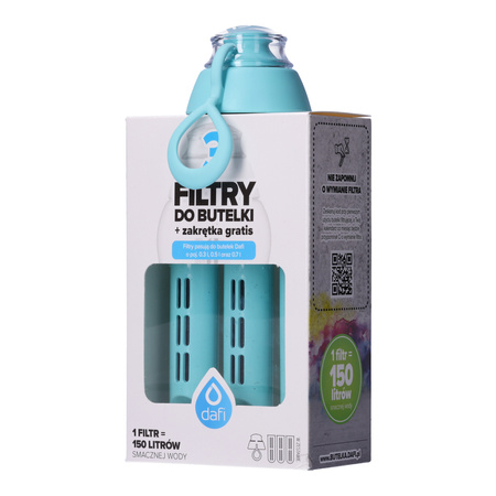 3x filtr butelkowy DAFI + pokrywa (SOFT) miętowy